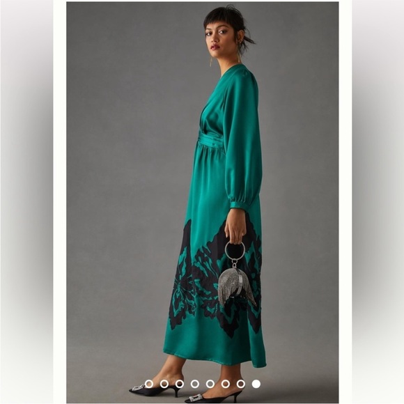 Anthropologie NWT Nikasha
(NWT
Embroidered Satin Dress Size M. - Picture 7 of 10